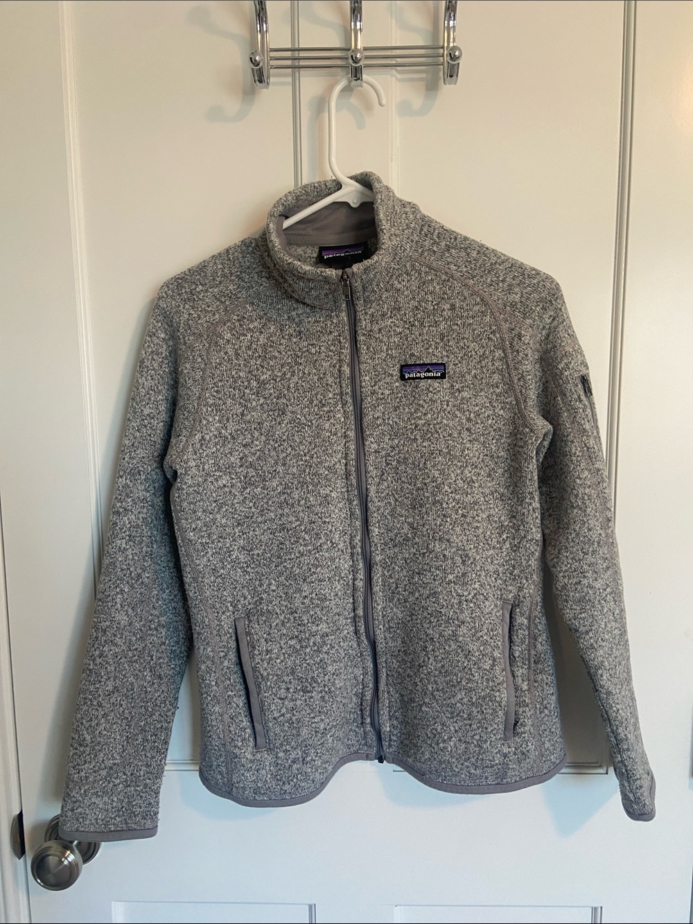 Patagonia Heather Gray Full-Zip Fleece Jacket